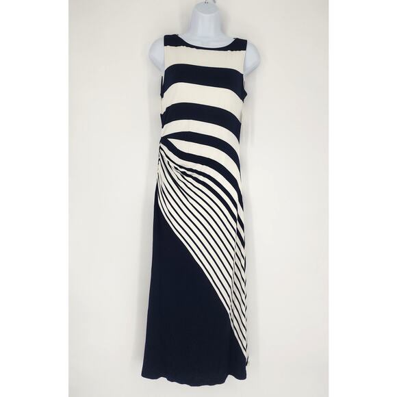 Soft Surroundings Vela Infinity Striped Maxi Dress Navy/White NWT Petite S - Picture 2 of 15